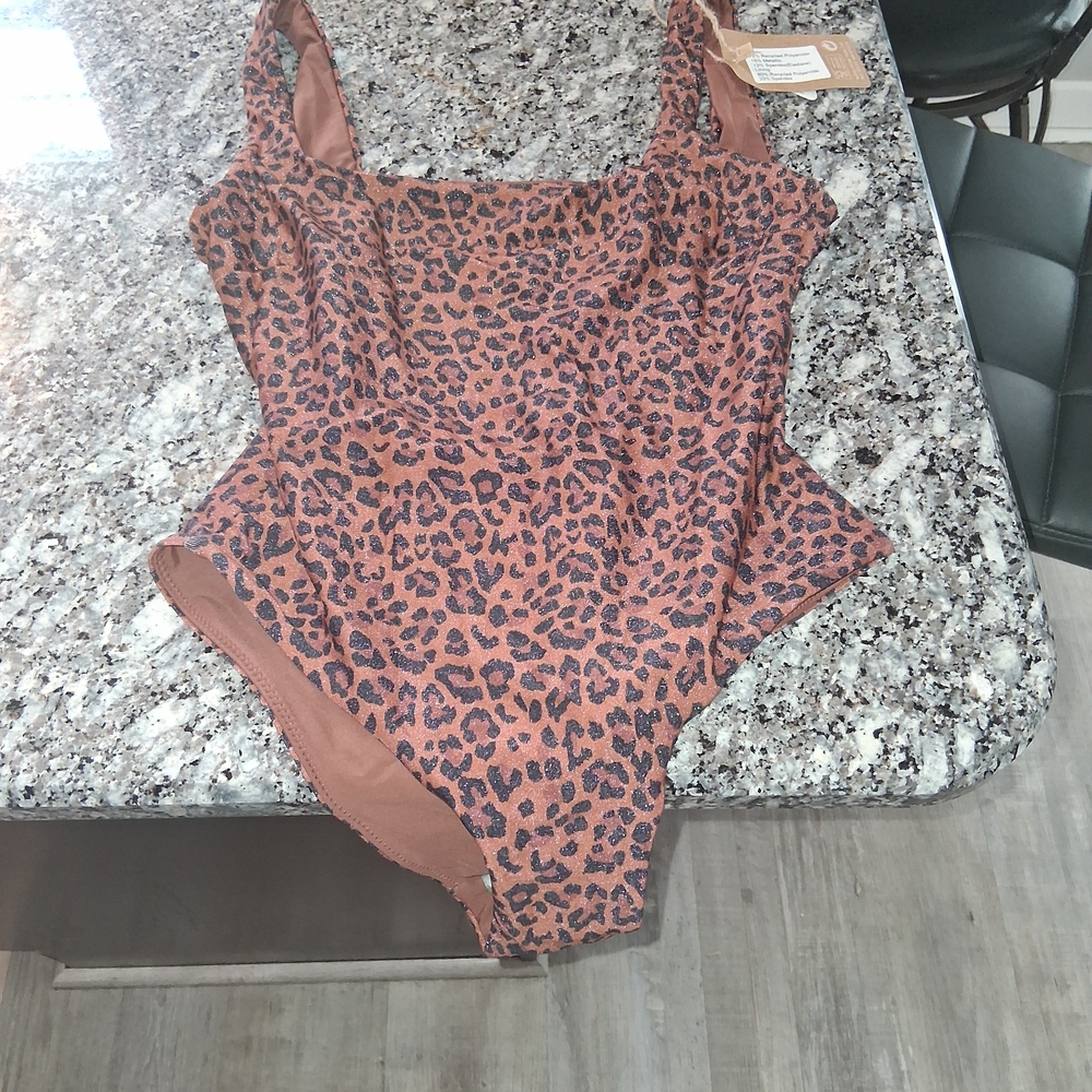 Leopard Print Kids One Piece Swimsuit